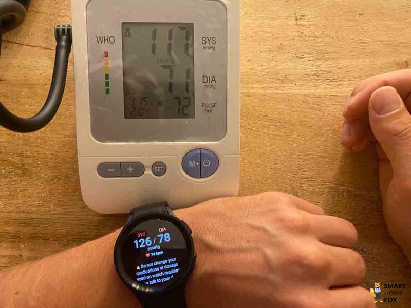 You can see the blood pressure measurement with the Galaxy Watch 5.